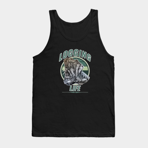 Logging Life Tank Top by AuburnQuailart